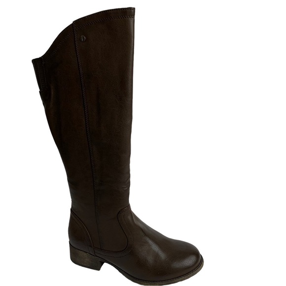 The Buckle Dante Distressed Brown Vegan Leather Knee Boots Size 6 New with Tags - Picture 3 of 11